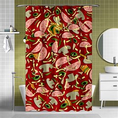 Pizza Pattern Shower Curtain 48  X 72  (small) 