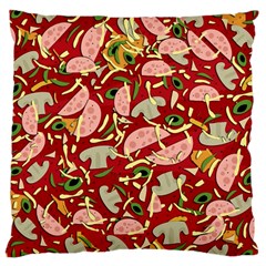 Pizza Pattern Large Cushion Case (two Sides) by Valentinaart