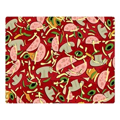 Pizza Pattern Double Sided Flano Blanket (large)  by Valentinaart