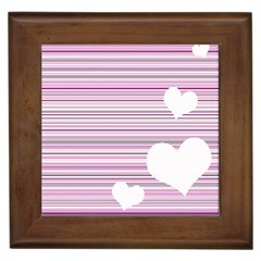 Pink Valentines Day Design Framed Tiles by Valentinaart