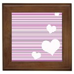 Pink Valentines day design Framed Tiles Front