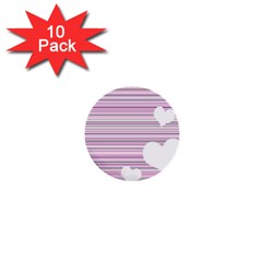 Pink Valentines Day Design 1  Mini Buttons (10 Pack)  by Valentinaart