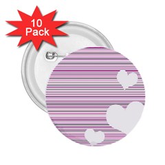 Pink Valentines Day Design 2 25  Buttons (10 Pack)  by Valentinaart