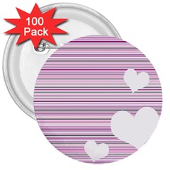 Pink Valentines Day Design 3  Buttons (100 Pack)  by Valentinaart