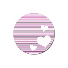 Pink Valentines Day Design Magnet 3  (round) by Valentinaart