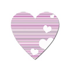 Pink Valentines Day Design Heart Magnet