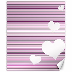 Pink Valentines Day Design Canvas 8  X 10 