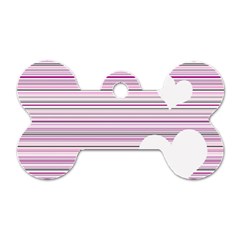 Pink Valentines Day Design Dog Tag Bone (one Side)