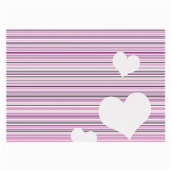 Pink Valentines Day Design Large Glasses Cloth