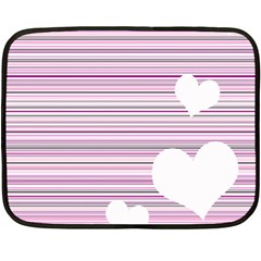 Pink Valentines Day Design Fleece Blanket (mini) by Valentinaart