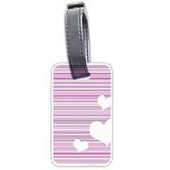 Pink Valentines Day Design Luggage Tags (one Side) 