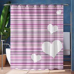 Pink Valentines Day Design Shower Curtain 60  X 72  (medium)  by Valentinaart