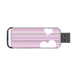 Pink Valentines Day Design Portable Usb Flash (two Sides)