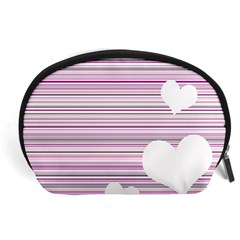 Pink Valentines Day Design Accessory Pouches (large)  by Valentinaart