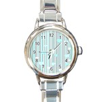 Cyan love Round Italian Charm Watch Front