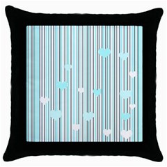 Cyan Love Throw Pillow Case (black) by Valentinaart