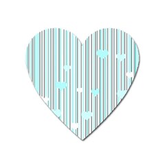 Cyan Love Heart Magnet by Valentinaart