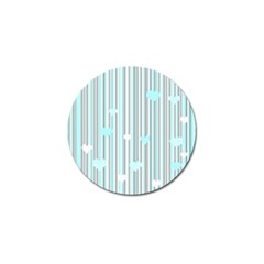 Cyan Love Golf Ball Marker by Valentinaart