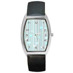 Cyan Love Barrel Style Metal Watch by Valentinaart