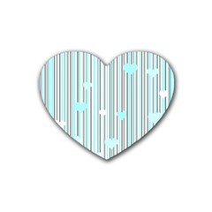 Cyan Love Rubber Coaster (heart) 