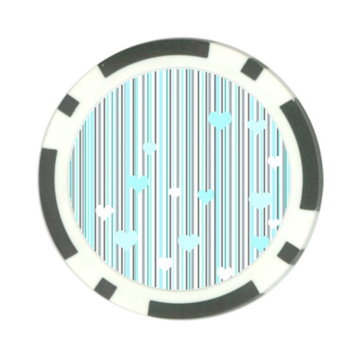 Cyan love Poker Chip Card Guard