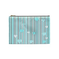 Cyan Love Cosmetic Bag (medium)  by Valentinaart