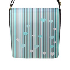 Cyan Love Flap Messenger Bag (l) 