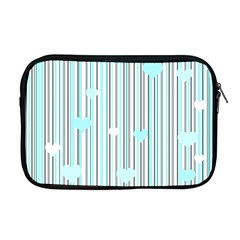 Cyan Love Apple Macbook Pro 17  Zipper Case by Valentinaart