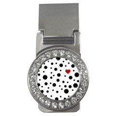 Dots And Hart Money Clips (cz) 