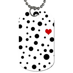 Dots And Hart Dog Tag (two Sides)