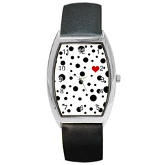 Dots And Hart Barrel Style Metal Watch by Valentinaart