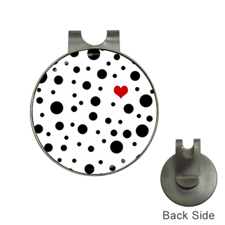 Dots and hart Hat Clips with Golf Markers