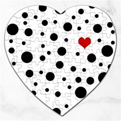 Dots And Hart Jigsaw Puzzle (heart)