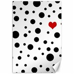 Dots and hart Canvas 12  x 18   11.88 x17.36  Canvas - 1