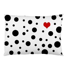 Dots And Hart Pillow Case