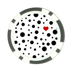 Dots And Hart Poker Chip Card Guard (10 Pack) by Valentinaart