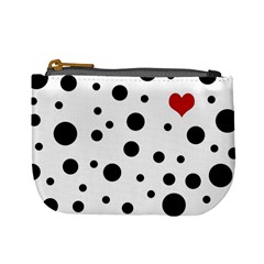 Dots And Hart Mini Coin Purses by Valentinaart