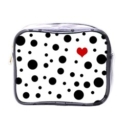 Dots And Hart Mini Toiletries Bags by Valentinaart