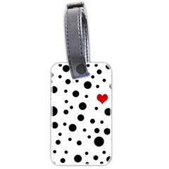 Dots And Hart Luggage Tags (two Sides)