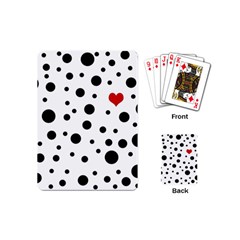 Dots And Hart Playing Cards (mini)  by Valentinaart