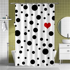 Dots And Hart Shower Curtain 48  X 72  (small) 