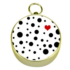 Dots And Hart Gold Compasses by Valentinaart