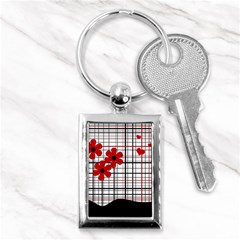 Cute Floral Desing Key Chains (rectangle)  by Valentinaart