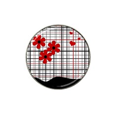 Cute Floral Desing Hat Clip Ball Marker (10 Pack) by Valentinaart