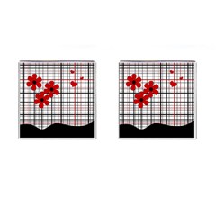 Cute Floral Desing Cufflinks (square)