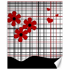 Cute Floral Desing Canvas 16  X 20  