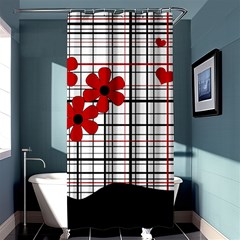 Cute Floral Desing Shower Curtain 36  X 72  (stall)  by Valentinaart