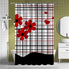 Cute Floral Desing Shower Curtain 48  X 72  (small) 