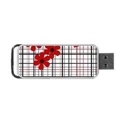 Cute Floral Desing Portable Usb Flash (two Sides) by Valentinaart