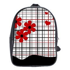 Cute Floral Desing School Bags (xl)  by Valentinaart